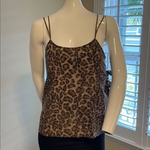 Helmut Lang SILK Muted Animal Print Double Strap Wrap Around Camisole 
 S NWOT
